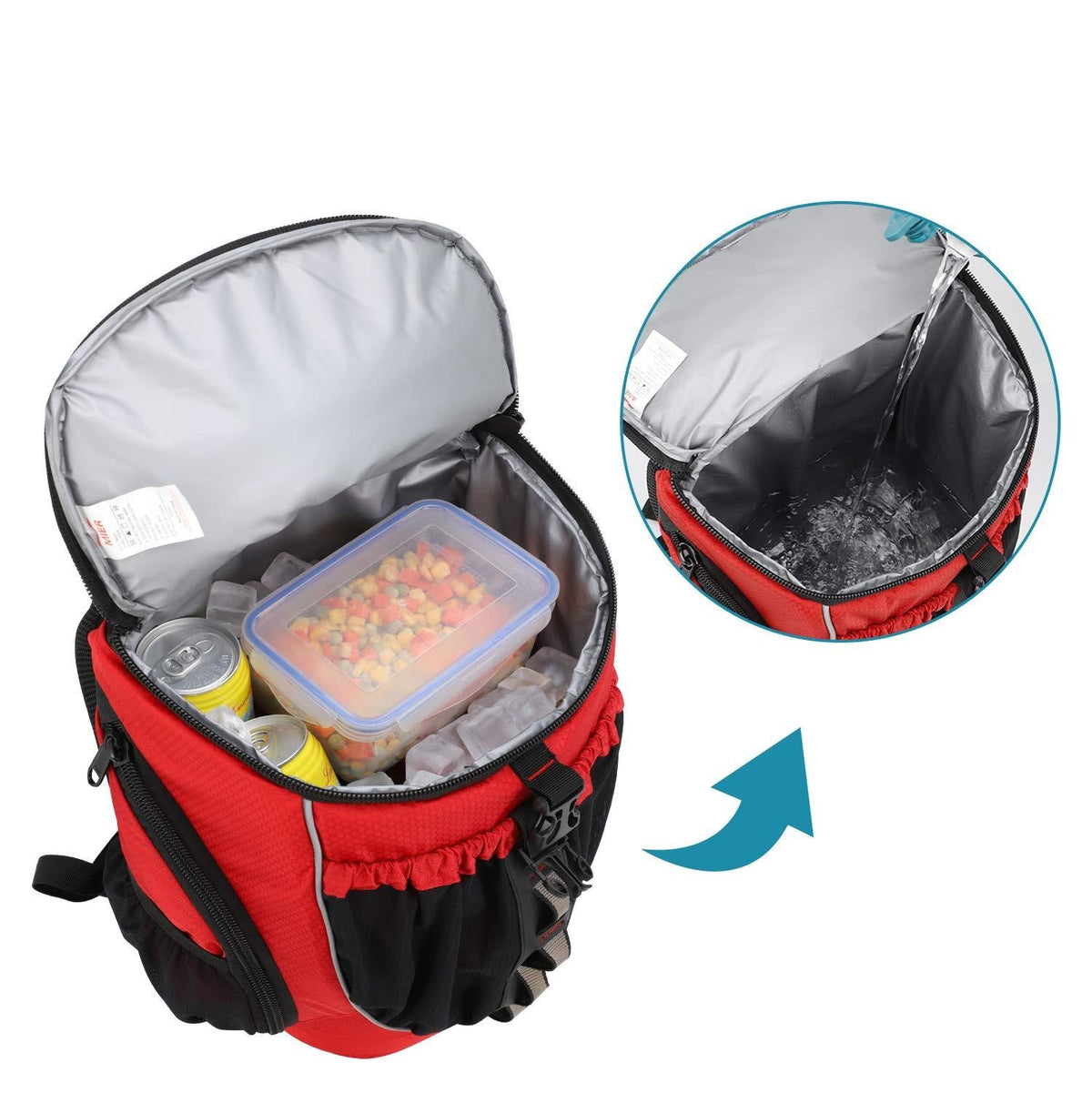 Sac à Dos Isotherme Marcelo Rouge,  sac à dos isotherme tupperware