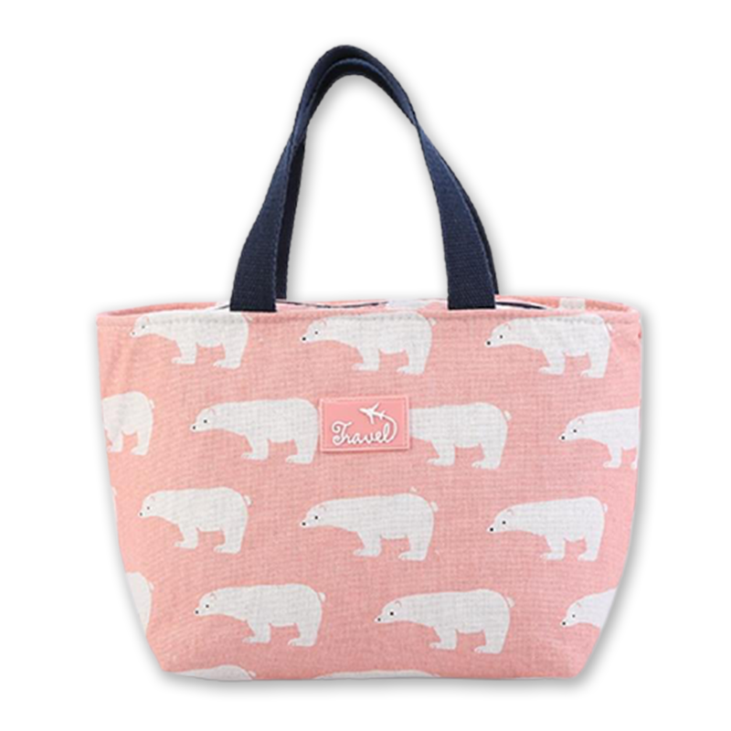 Petit Sac Isotherme Repas pour Femme ours polaire
